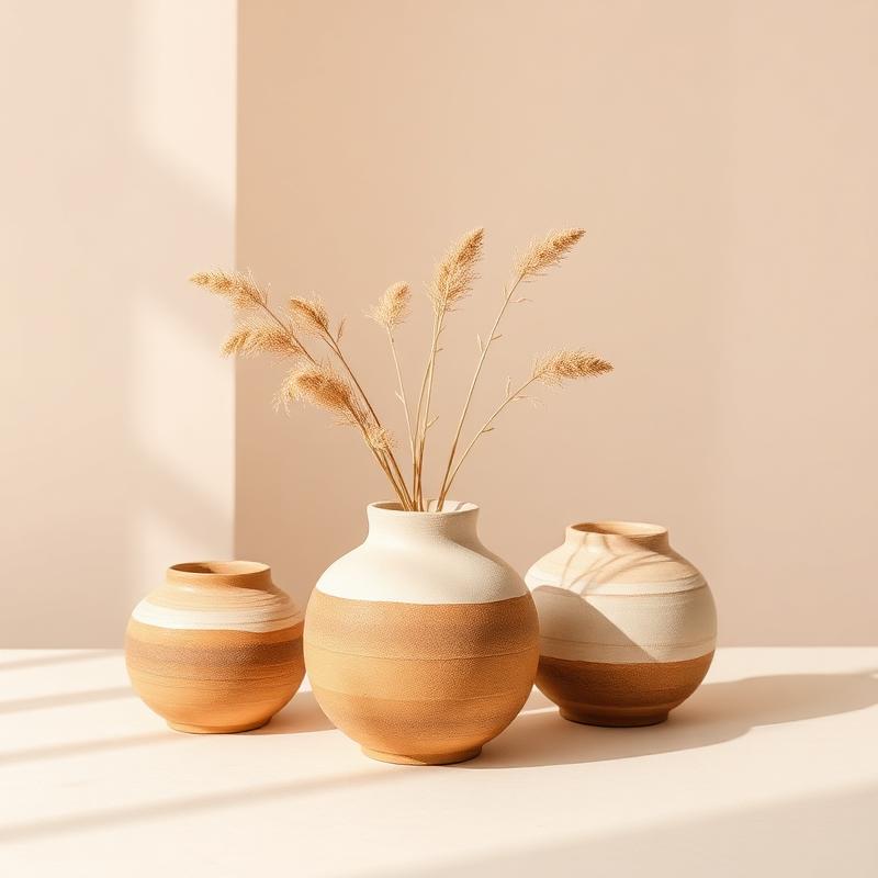 Sahara Stoneware Vase Trio